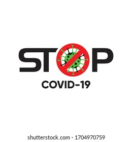 Stop Covid-19 Corona Virus Vector Background Template