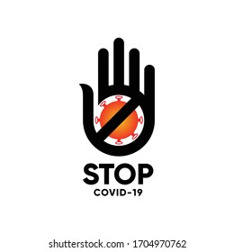 Stop Covid-19 Corona Virus Vector Background Template