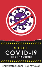 stop covid-19 (coronavirus) banner design