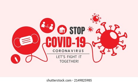 stop covid-19 (coronavirus) banner design