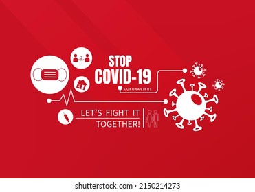 stop covid-19 (coronavirus) banner design