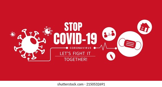 stop covid-19 (coronavirus) banner design