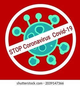 STOP covid-19, coronavirus isolated White background
