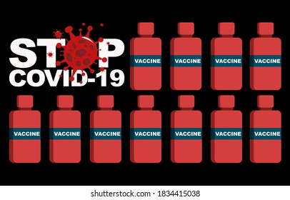 Stop Covid-19 Coronavirus - Vaccine Vials