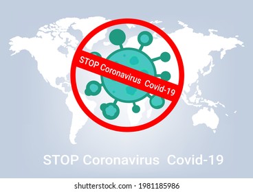 STOP covid-19 coronavirus, vector Illustration