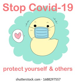 stop covid-19 with cutie duck.