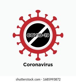 Stop Covid-19 Icon. Coronavirus Sign & Symbol Logo Template.