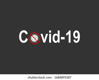 Stop covid-19 icon. Vector illustration, flat design.