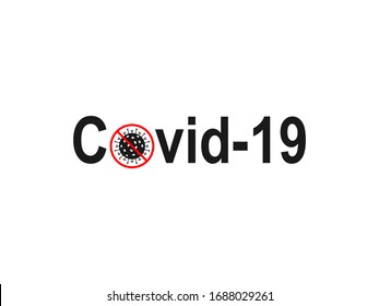 Stop covid-19 icon. Vector illustration, flat design.