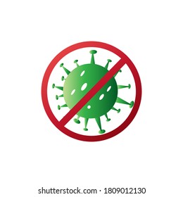 stop covid19 icon vector sign isolated on white background illustration for graphic and web design. eps 10