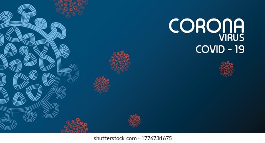 Stop COVID-19 isolated,stop influenza pandemic poster background