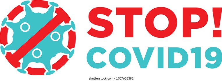 STOP COVID19 LOGO / STOP COVID19 ABSTRACT LOGO