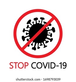 Stop Covid-19 Sign Stop coronavirus vector Illustration