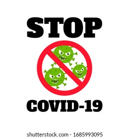 Stop Covid-19 Sign and Symbol