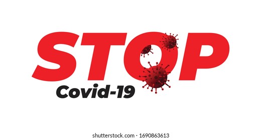 Stop Covid-19 Sign & Symbol, Stop Coronavirus, vector Illustration concept corona-virus COVID-19. Coronavirus disease COVID-19 infection medical isolated. 