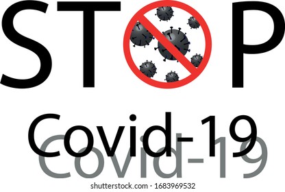 Stop Covid-19 Signo y símbolo, concepto de ilustración vectorial coronavirus COVID-19. virus wuhan de China.