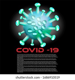 Stop Covid-19 Sign & Symbol, vector Illustration concept coronavirus COVID-19. virus wuhan from china