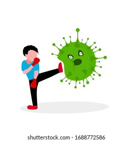 Stop Covid-19 Sign & Symbol, vector Illustration concept coronavirus COVID-19. virus wuhan from china.