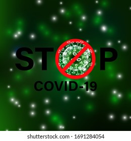 Stop Covid-19. Sign & Symbol, vector Illustration concept coronavirus COVID-19.