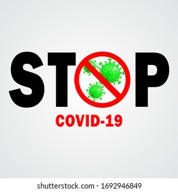 Stoppen Sie Covid-19 Zeichen & Symbol, Vektorillustration Illustration Konzept coronavirus COVID-19. Porzellanvirus