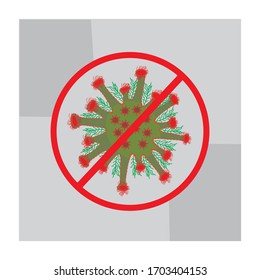 Stop Covid-19 Sign & Symbol, vector Illustration concept coronavirus COVID-19. 