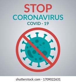 Stop Covid-19 Sign & Symbol, vector Illustration concept coronavirus COVID-19.stop symbol with coronavirus.