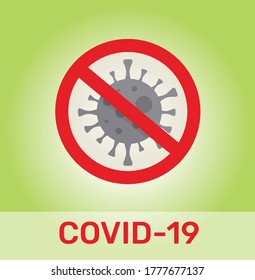 Stop Covid-19 Sign & Symbol, vector Illustration concept Covid-19.,vector eps10
