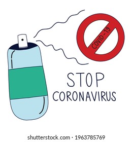 Stop Covid-19 Sign and Symbol, vector Illustration