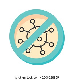 stop covid19 signal isolated icon