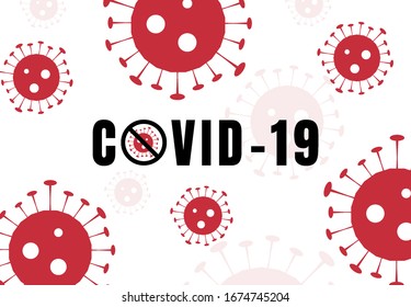 Stop COVID-19 spread concept world map design background. Vector illustration