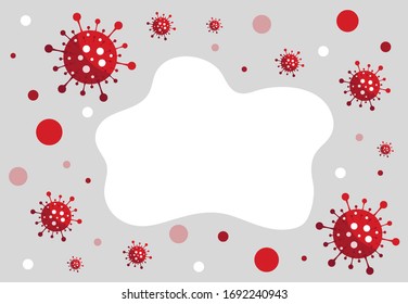 Stop COVID-19 spread design with copy space. Vector illustration