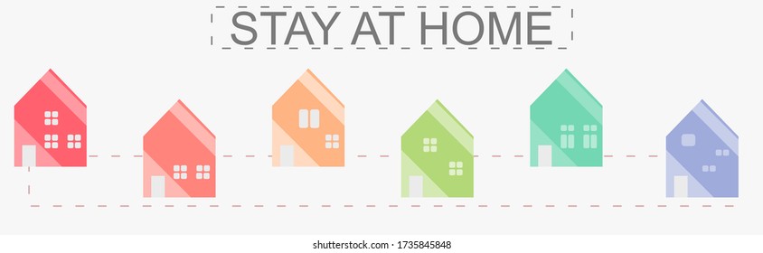 Stop covid-19 stay at home Sign & Symbol.Pandemic Lockdown concept coronavirus COVID-19.	