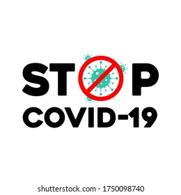 Stop covid-19 symbol icon. Vector illustration