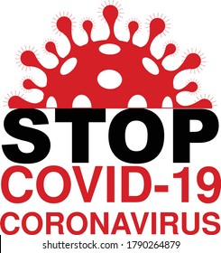 Stop covid-19 t-shirt design vector art and illustration