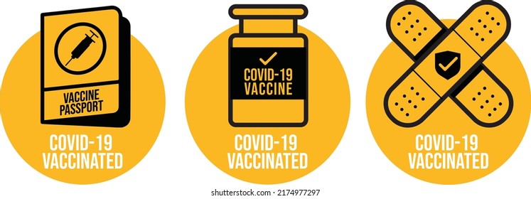 stop covid-19 vaccine passport icon signage