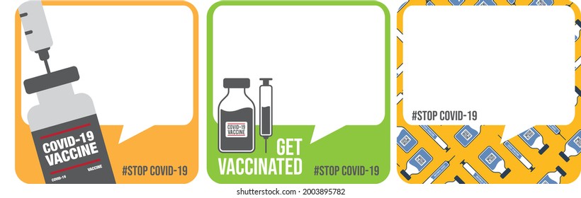 Stop Covid-19 Vaccine Sticker Banner