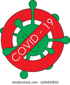 Stop COVID-19 vector illustration art
