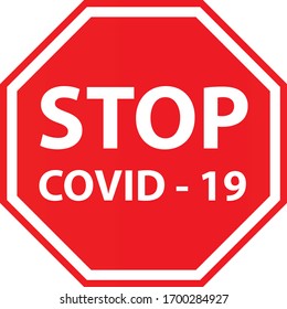 STOP COVID-19, Vektorillustration Illustration Konzept Coronavirus COVID-19