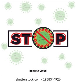 Stop Covid-19 ,vectorial Ilustración concepto coronavirus COVID-19. 