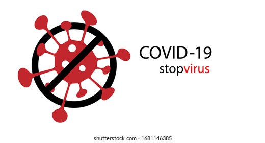 Stop the Covid-19 Vector Virus,Vector Virus Stop Symbol