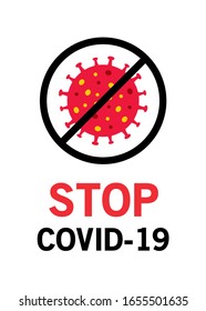 stop covid-19 wuhan coronavirus 2019 graphic vector sign