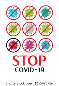 stop covid-19 wuhan coronavirus vector