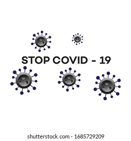  STOP COVID19.Corona logo. The shape of the safety Virus epidemic danger sign vector illustration.