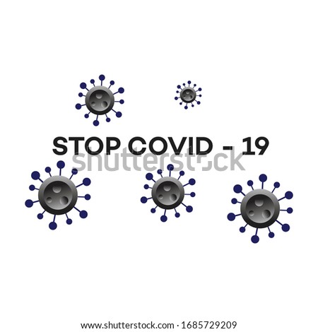  STOP COVID19.Corona logo. The shape of the safety Virus epidemic danger sign vector illustration.