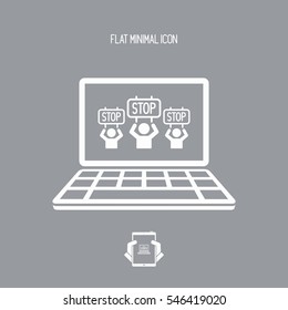 "Stop" crowd - Vector icon for computer website or application