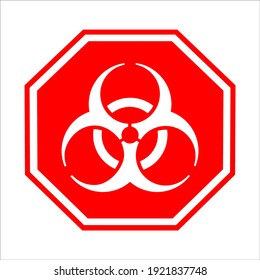 Stop danger zone. Prohibition sign