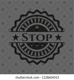 Stop dark emblem. Retro