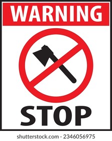 Stop deforestation sign notice vector