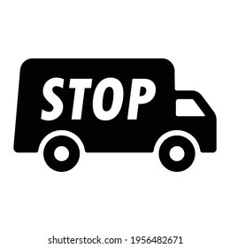 stop delivery icon design vector