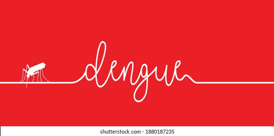 Stop dengue. Caution, warning mosquitos drinking blood. World dengue. Flat vector signaling. Insect bite, blood infection ( illness ). Spread of malaria mosquito, dengue or zika virus fever alert.